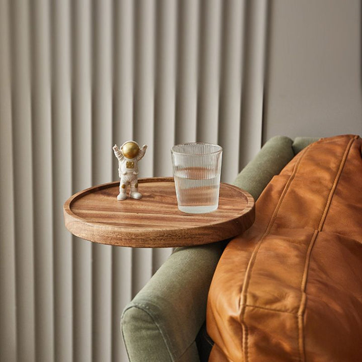 Skanto | Nero – Verstellbares Sofa-Armlehnentablett aus Holz | Moderner Sofa-Armlehnentisch
