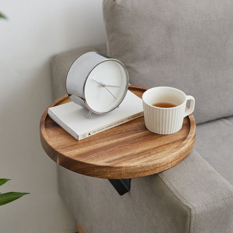 Skanto | Nero – Verstellbares Sofa-Armlehnentablett aus Holz | Moderner Sofa-Armlehnentisch
