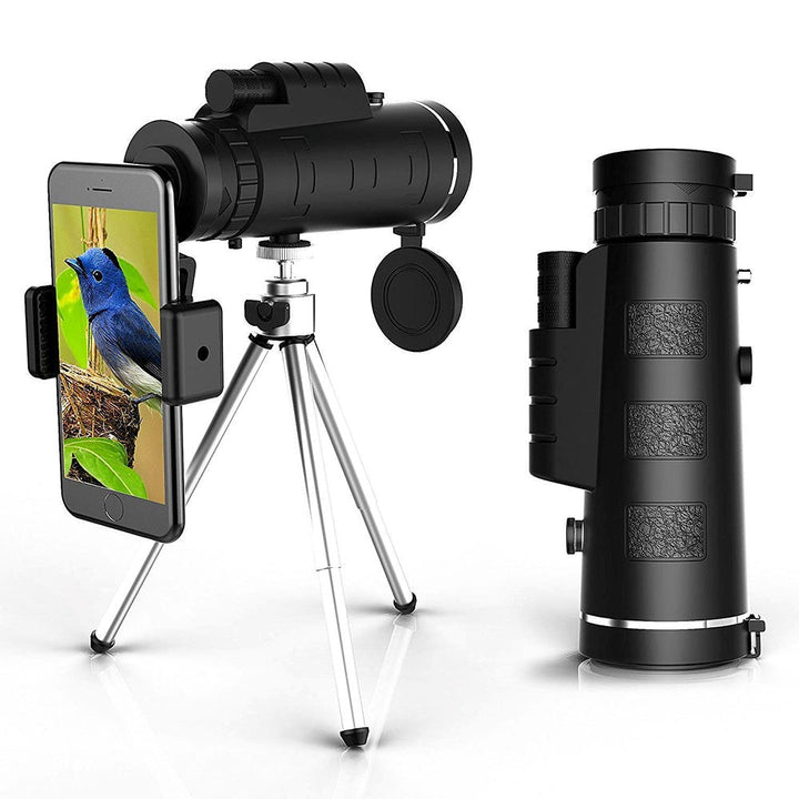 Skanto | Starscope HD Monokular – Hochleistungs-Wasserdichtes Teleskop mit Smartphone-Halterung & Stativ