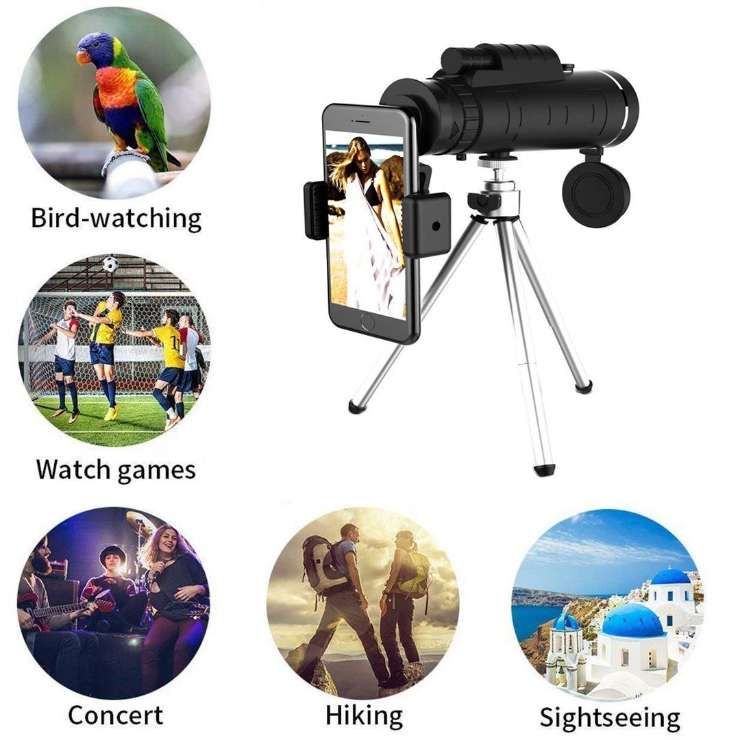 Skanto | Starscope HD Monokular – Hochleistungs-Wasserdichtes Teleskop mit Smartphone-Halterung & Stativ