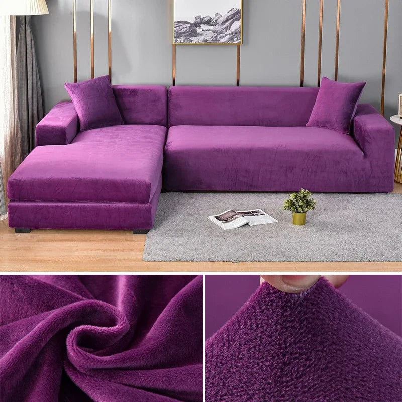 Skanto | Luxuriöser Stretch-Samt-Sofabezug – Stilvoller Schutz für jedes Sofa