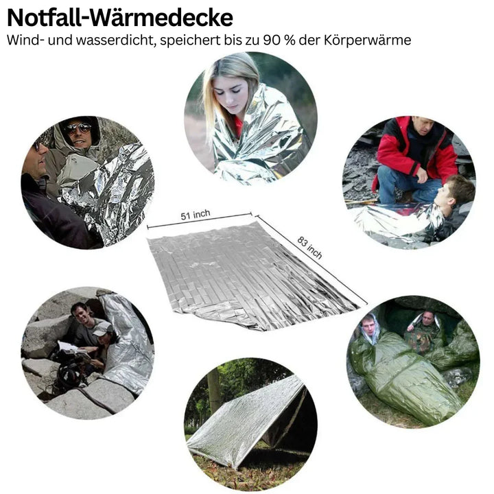 Skanto | 38-in-1 Erste-Hilfe- und Überlebensset mit Taschenlampe und Kompass