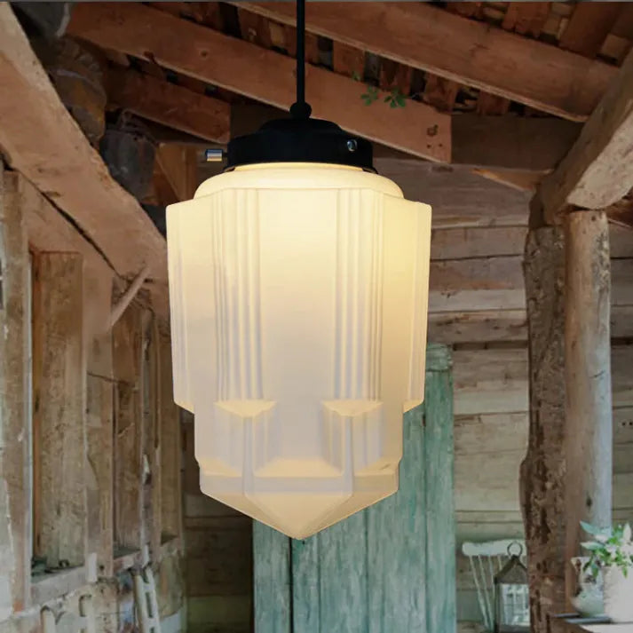 LumiNéo – Moderne geometrische Pendelleuchte aus Milchglas