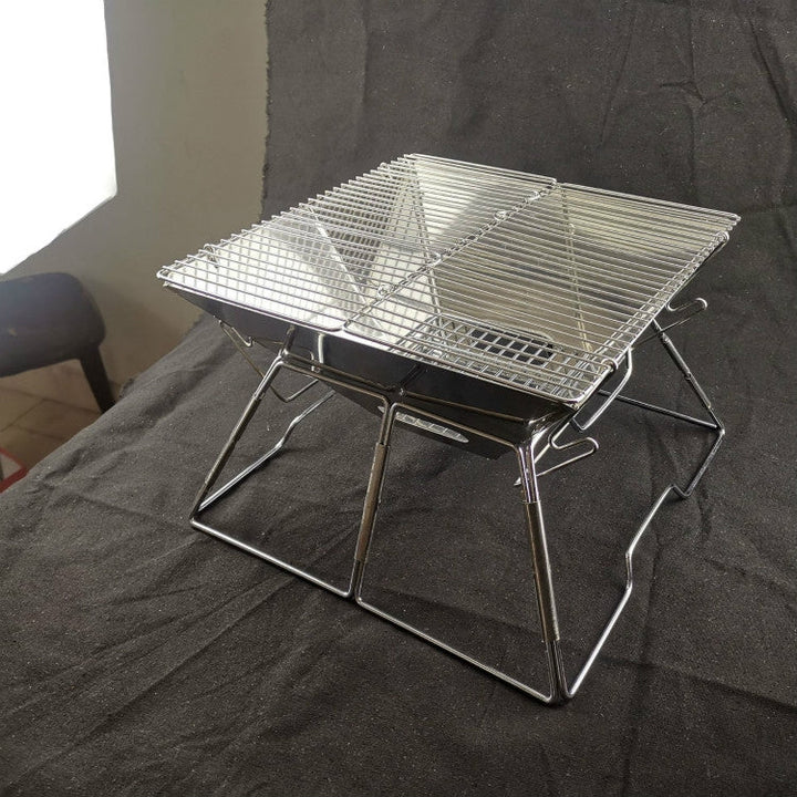 Skanto | Tragbarer Grill Camping Edelstahl Klappgrill Holzkohlegrill