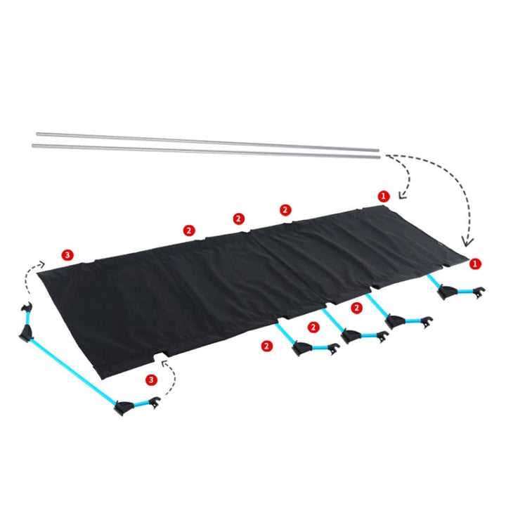 Skanto | CLS Outdoor Leichtes Klappbett Camping Einzel-Freizeitbett (Khaki)