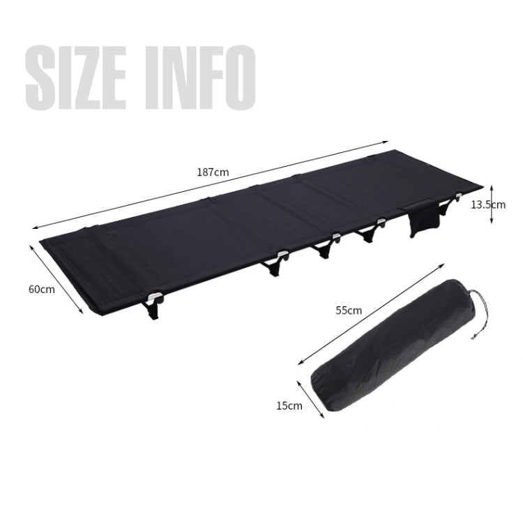 Skanto | CLS Outdoor Leichtes Klappbett Camping Einzel-Freizeitbett (Grau)