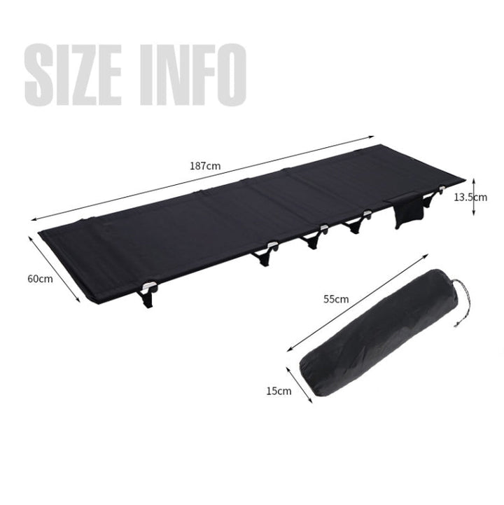 Skanto | CLS Outdoor Leichtes Klappbett Camping Einzel-Freizeitbett (Grau)