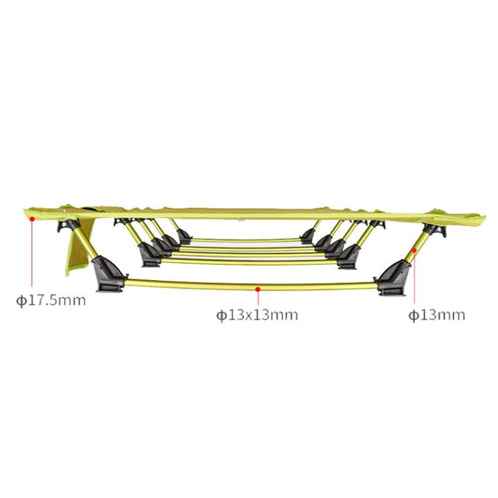 Skanto | CLS Outdoor Leichtes Klappbett Camping Einzel-Freizeitbett (Khaki)
