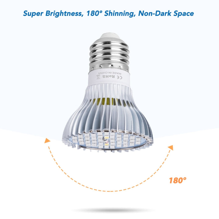 Skanto | Skanto LED Pflanzenlampe Vollspektrum E27 Pflanzenlicht, Leistung: 30W 40 Lampenperlen
