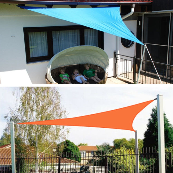 Skanto | Dreieckiges Outdoor-Garten-Sonnensegel Wasserdichtes Anti-UV-Sonnendach, Größe: 3m x 3m x 4.3m (Meeresblau)