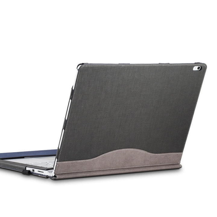 Skanto | PU-Leder-Tragetasche für Microsoft Surface Book 2 15 Zoll (Gentleman Grey)