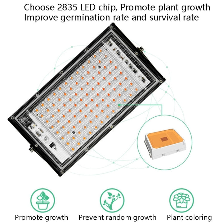 Skanto | LED Pflanzenlampe Vollspektrum Wasserdichte Grow Light EU Stecker 144 Beads 200W