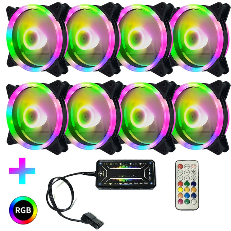 Skanto | Computer CPU RGB leuchtender Radiator 8 Lüfter + Fernbedienung