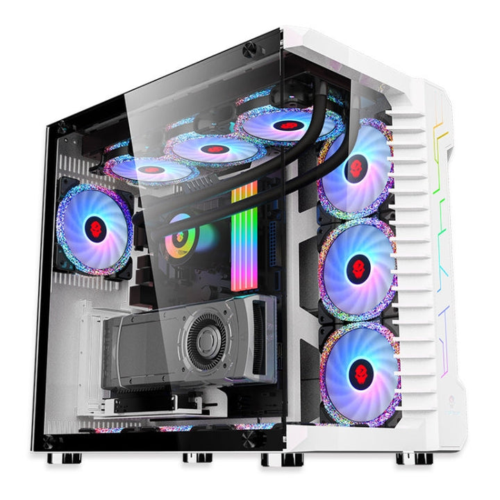 Skanto | Computer CPU RGB leuchtender Radiator 8 Lüfter + Fernbedienung