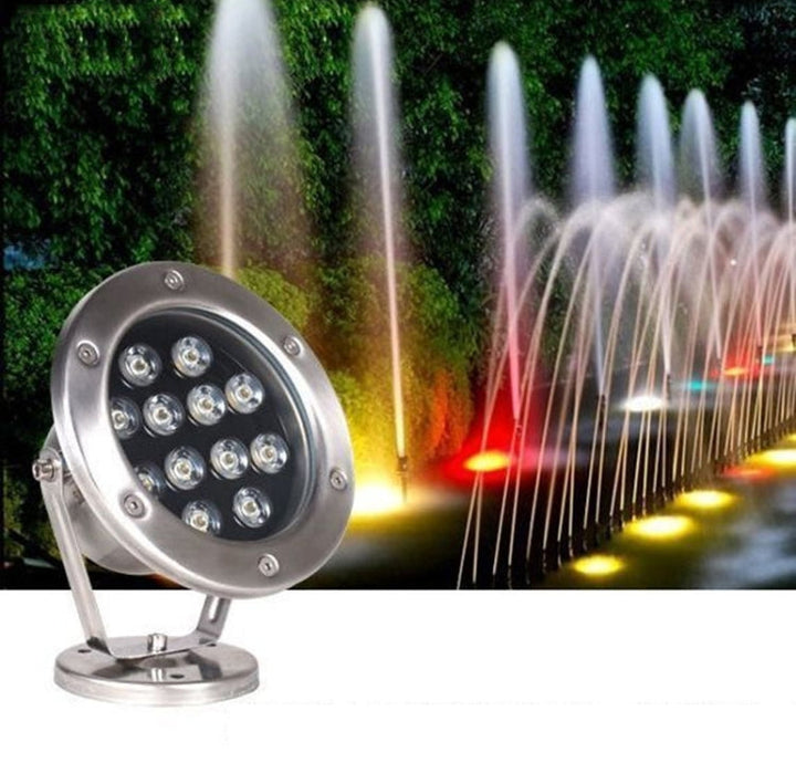 Skanto | LED Unterwasserleuchte Pool Fischteich Springbrunnen Wasserdichte Landschaftsleuchte 18W (Weiß)