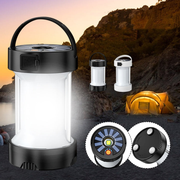 Skanto Campinglaterne Outdoor Solar Notlicht Multifunktions-Zeltlicht (Weiß)