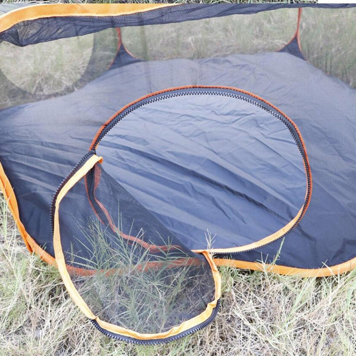 Skanto | Katzenhaus mit Tunnel Tragbarer Spielplatz Indoor- und Outdoor-Zelt (Schwarz)
