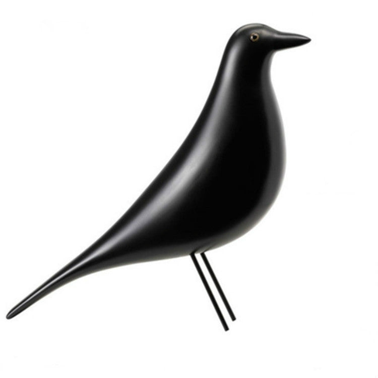 Skanto | Harz-Kunst-Vogel-Figur Büro-Ornamente Heimdekorations-Accessoires (Schwarz)