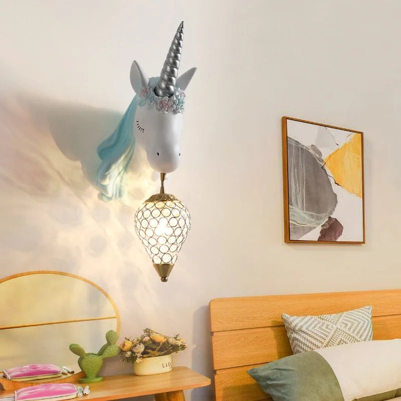 Skanto | Magische Einhorn-Wandlampe für Kinder – Verspieltes & warmes Licht