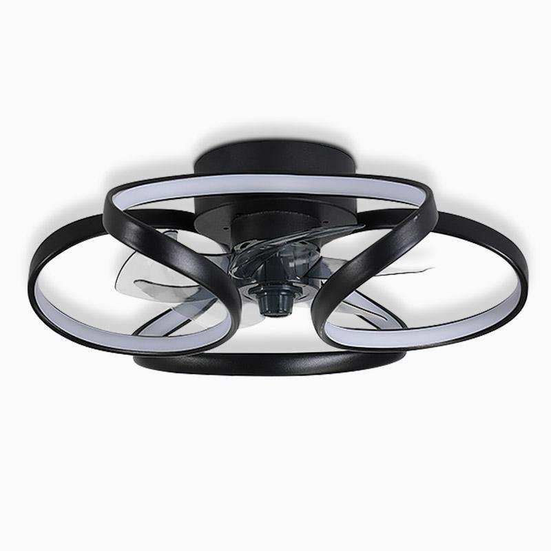 Skanto | Stilvoller LED-Deckenventilator mit Fernbedienung und Blumendekoration