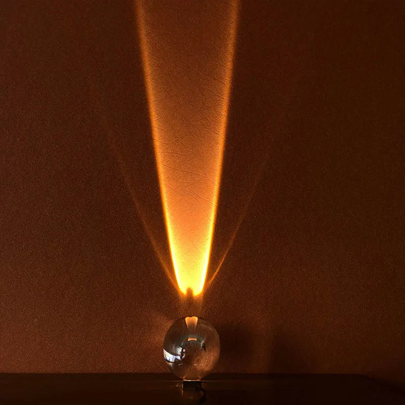 Skanto | Kristall-LED-Tischlampe „Eye of the Sky“ – Italienisches Design Nachttisch-Projektorlampe für Wohn- und Schlafzimmer-Deko