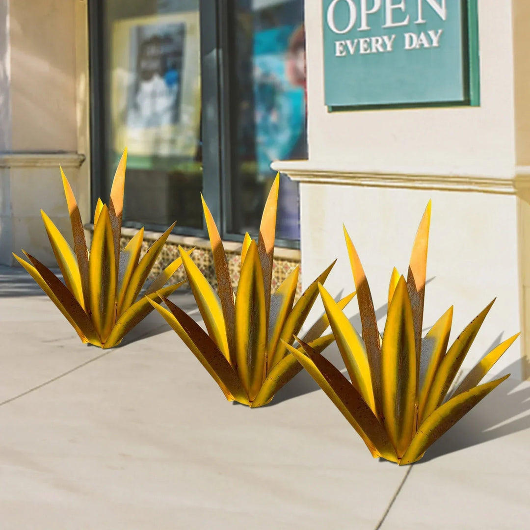 Skanto | Eternal Agave – Handgefertigte Garten-Metallskulptur aus Edelstahl für Innen- und Außendekoration