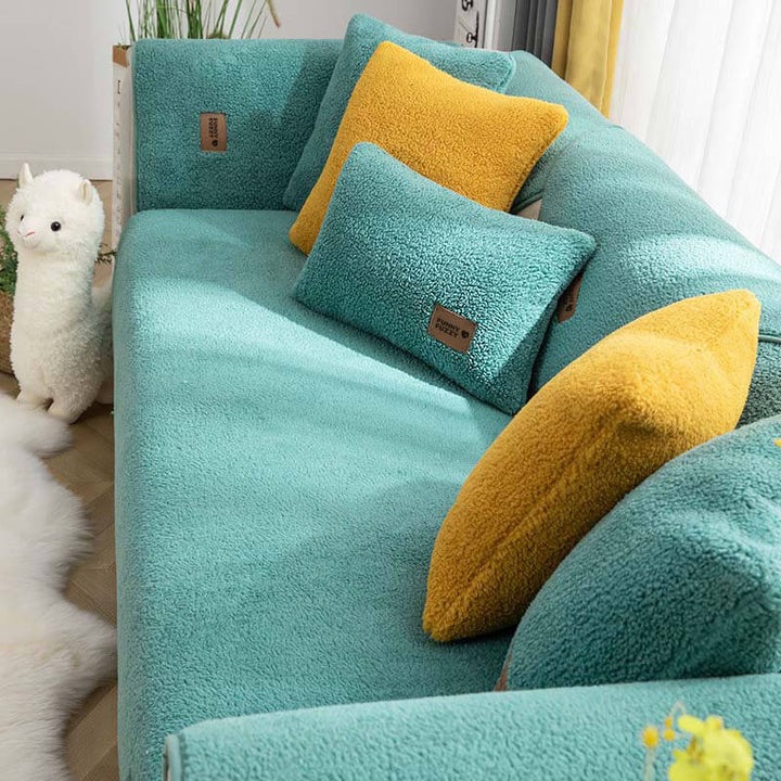 Skanto | Wasserdichter Fleece-Sofabezug, rutschfest, waschbar