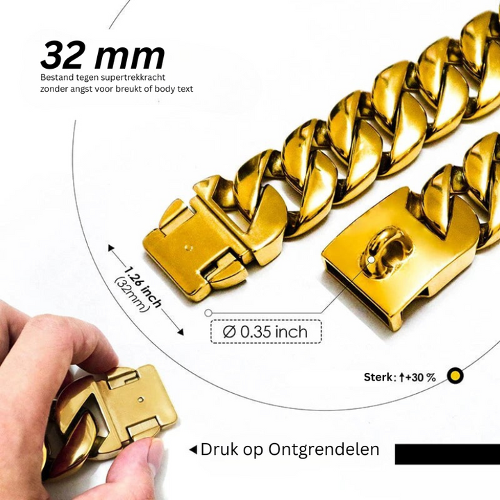 Skanto | Strength Collar Metall-Hundehalsband – Massives Edelstahlhalsband für große Hunde