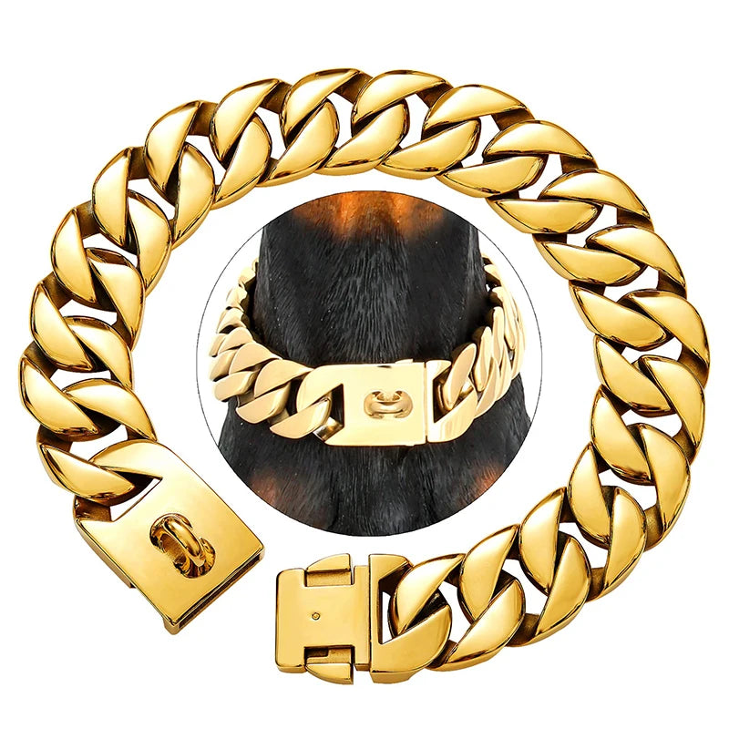 Skanto | Strength Collar Metall-Hundehalsband – Massives Edelstahlhalsband für große Hunde