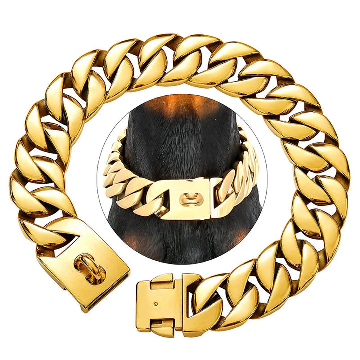 Skanto | Strength Collar Metall-Hundehalsband – Massives Edelstahlhalsband für große Hunde
