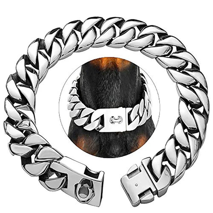 Skanto | Strength Collar Metall-Hundehalsband – Massives Edelstahlhalsband für große Hunde