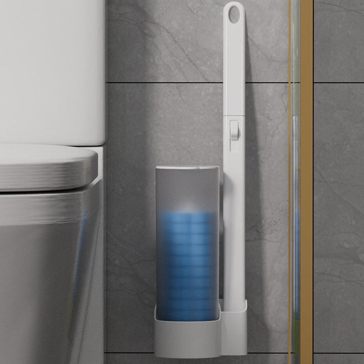 Skanto | Antibakterielle Einweg-Toilettenbürste mit hygienischem Schwammkopf und Halter