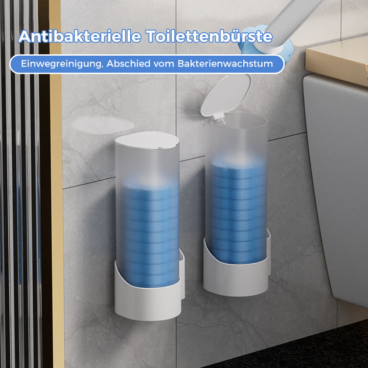 Skanto | Antibakterielle Einweg-Toilettenbürste mit hygienischem Schwammkopf und Halter