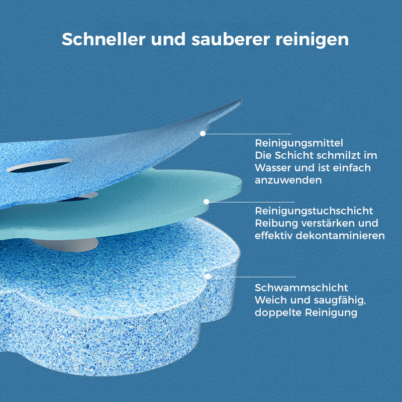 Skanto | Antibakterielle Einweg-Toilettenbürste mit hygienischem Schwammkopf und Halter