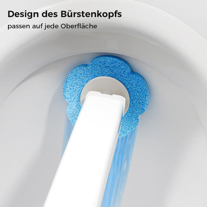 Skanto | Antibakterielle Einweg-Toilettenbürste mit hygienischem Schwammkopf und Halter