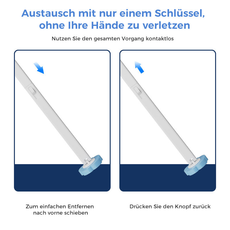 Skanto | Antibakterielle Einweg-Toilettenbürste mit hygienischem Schwammkopf und Halter