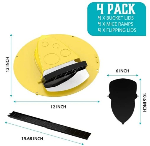 Skanto | 4er-Pack Eimer-Mausefalle