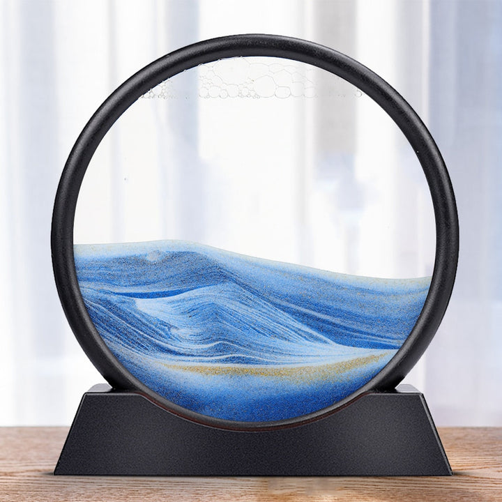 Skanto | Royaleva Bewegliche Sandkunst-Skulptur - Beruhigende LED-Schreibtischdeko