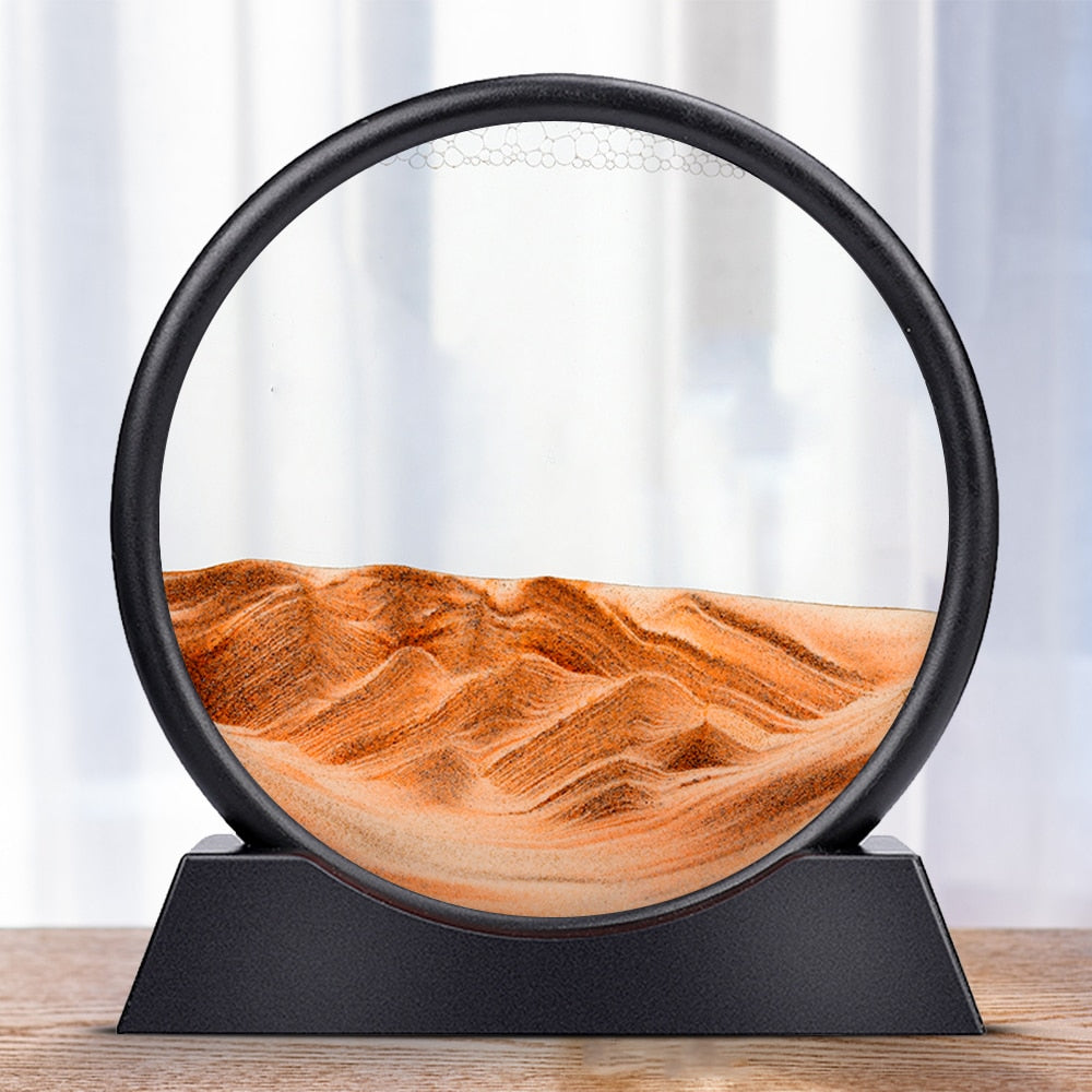 Skanto | Royaleva Bewegliche Sandkunst-Skulptur - Beruhigende LED-Schreibtischdeko