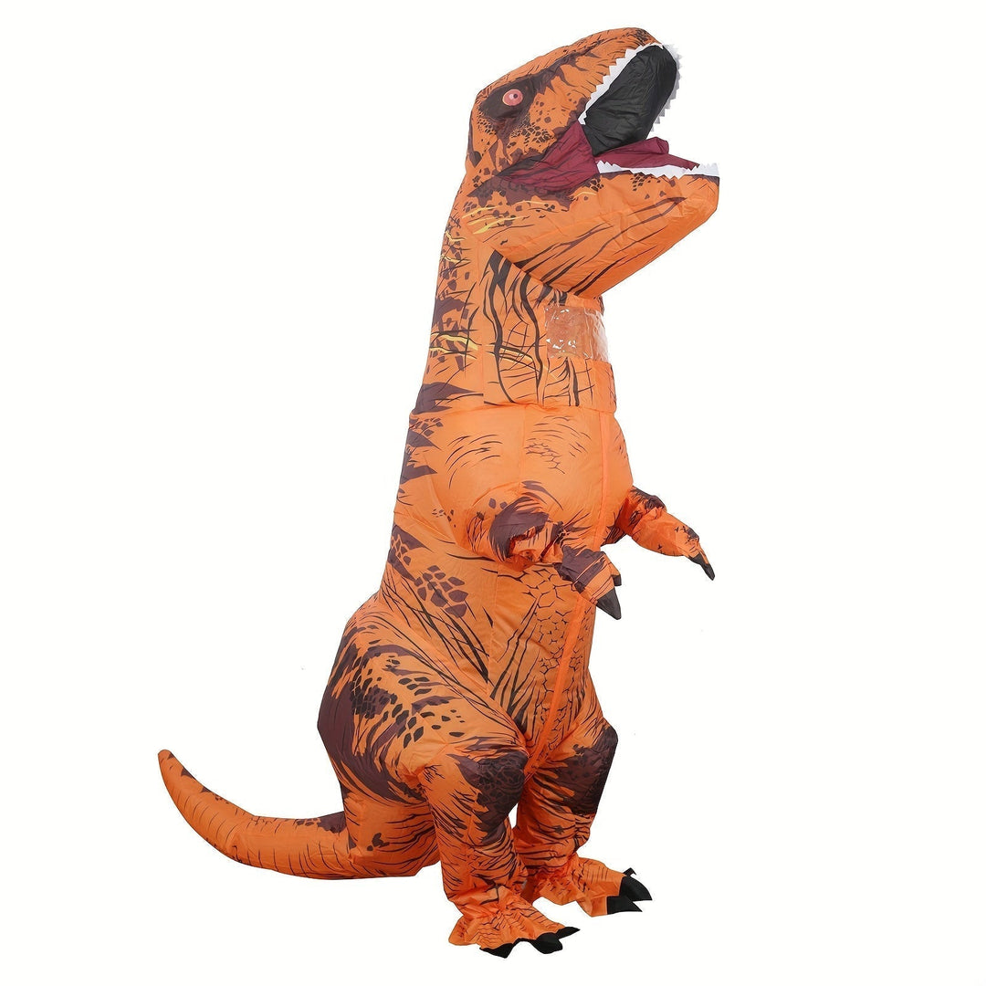 Skanto | DinoKing Aufblasbares T-Rex Kostüm – Riesiger Unisex-Anzug mit Ventilator