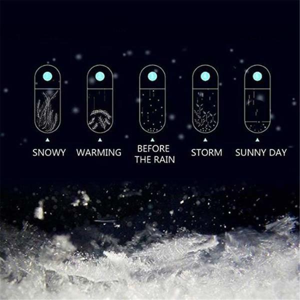 Skanto | Skanto Storm Glass Wettervorhersageflasche Kristall Schreibtischbarometer mit Holzrahmen