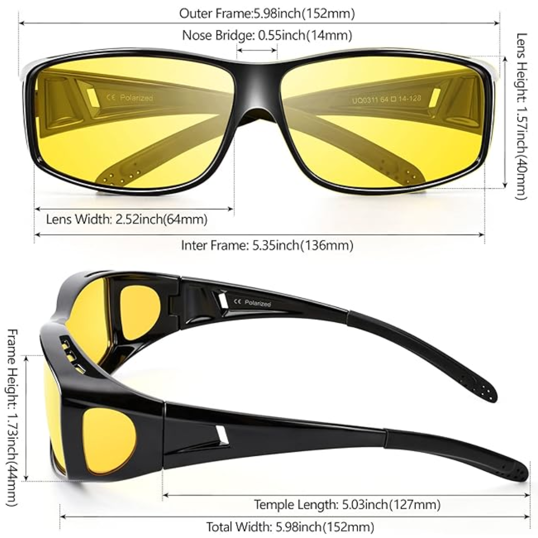 Norvo | Polaroid Nachtfahrbrille | Entspiegelt, leicht & ideal für schlechte Lichtverhältnisse
