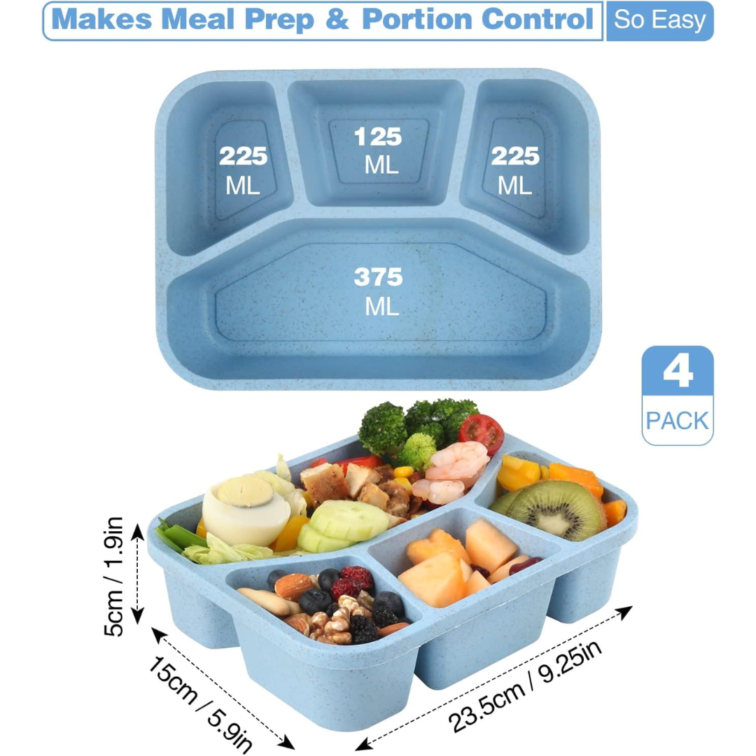 BentoBox – Set aus 4 Snackboxen mit Fächern