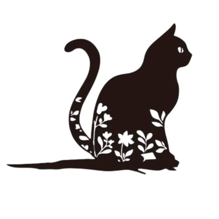 Skanto | Metall-Katzensilhouette für Garten- und Terrassendekoration