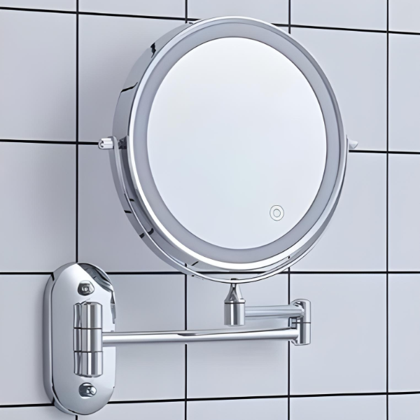 Skanto | Vergrößernder wiederaufladbarer LED-Schminkspiegel | Einstellbare Helligkeit, bis zu 10-fache Vergrößerung & tragbar für perfektes Make-up