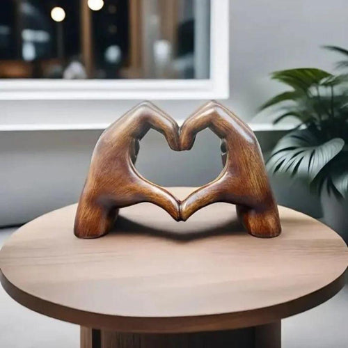 Skanto | LoveSculpt Handgemachte Holzherz-Dekoration – Symbol für Liebe & Verbundenheit für die Heimdekoration