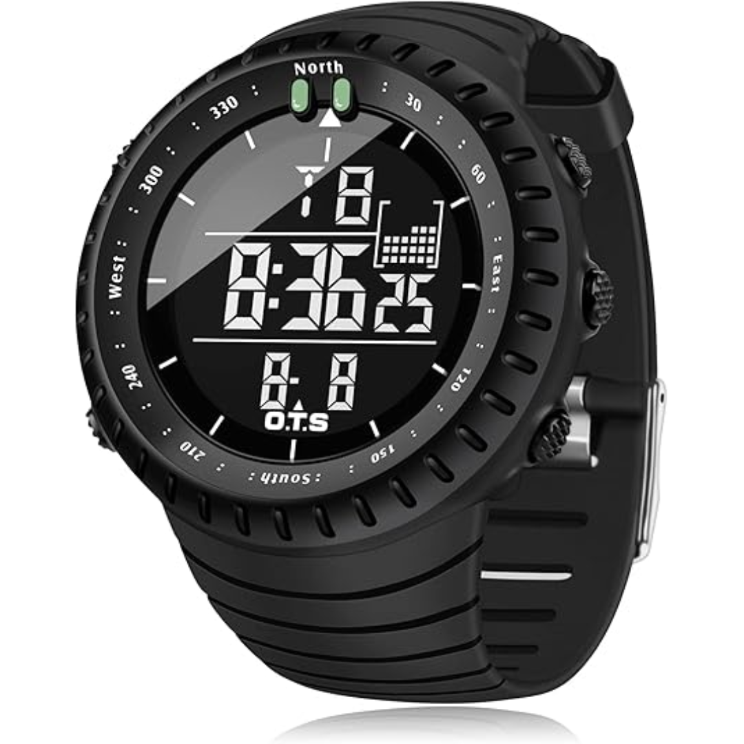 Skanto | Henry Wasserdichte Digitale Sportuhr für Herren – Stoßfest, taktisch & LED-beleuchtete Outdoor-Uhr