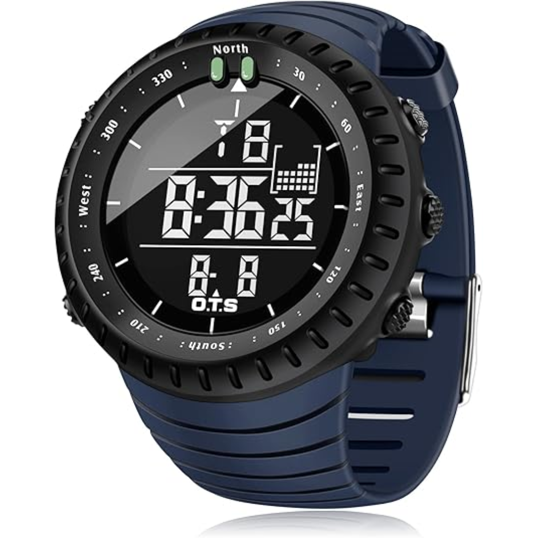 Skanto | Henry Wasserdichte Digitale Sportuhr für Herren – Stoßfest, taktisch & LED-beleuchtete Outdoor-Uhr