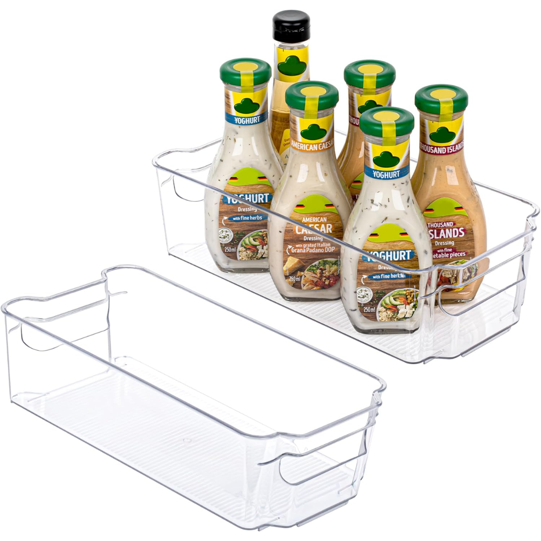 Skanto | Transparente Kühlschrank-Aufbewahrungsboxen (4 Stück) – Coolorganize