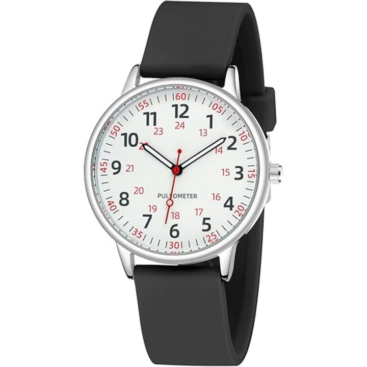 Skanto | Stilvolle Clip-Uhr für Damen – Wasserdichte Silikon-Fob-Uhr in eleganten Farben